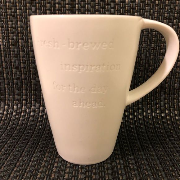 2013 Starbucks 16oz Mug Fresh Brewed Inspiration For The Day Ahead Tall White - Picture 2 of 9